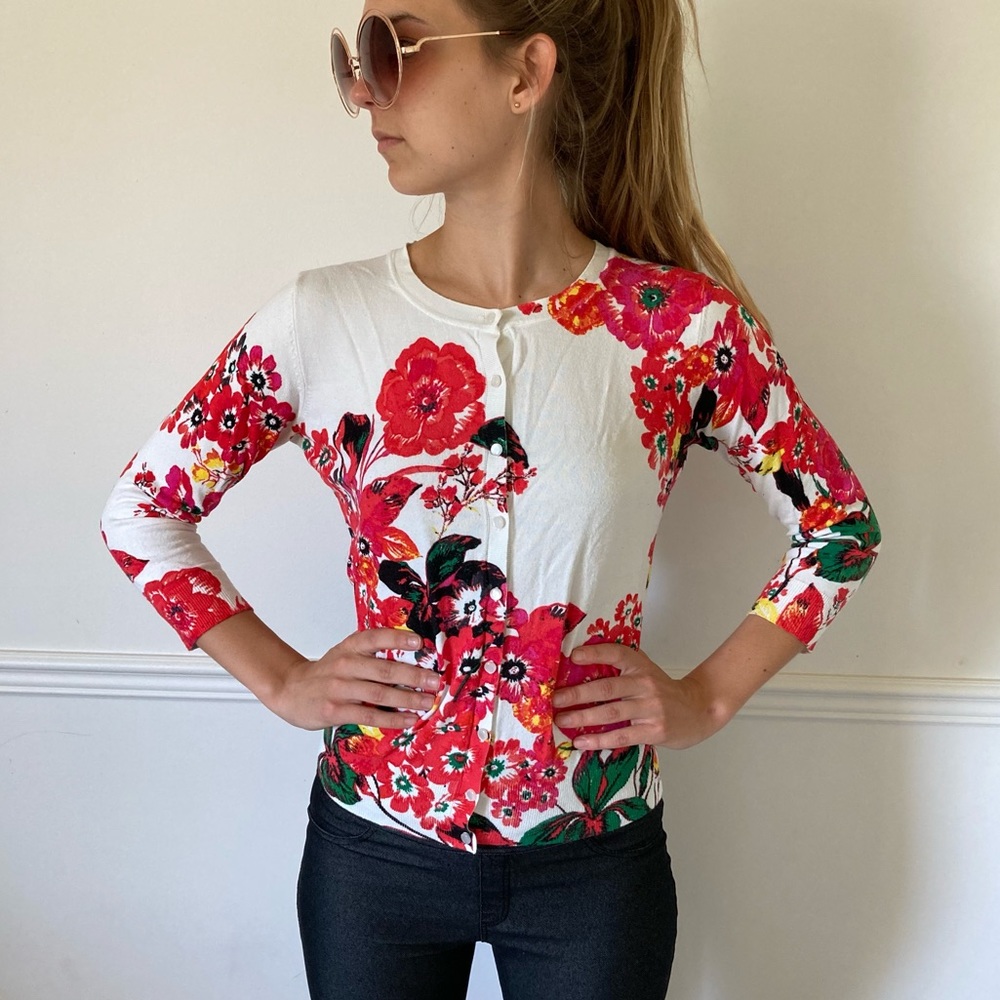 Floral Cardigan, Small,